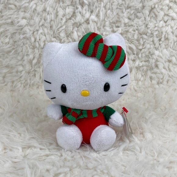 Sanrio Ty Hello Kitty Christmas Hello Kitty Plush Stuffed Animal Toy 6” - Picture 1 of 11